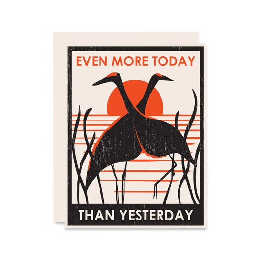 Even More Today Cranes Love or Valentine's Card