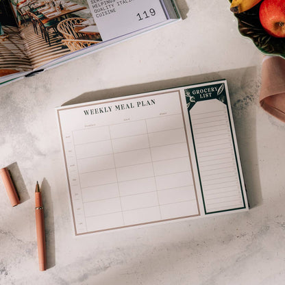 Harvest Weekly Meal Planner & Grocery List Notepad (60 pages)