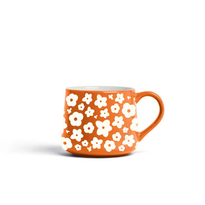 Flower Pattern Ceramic Coffee Mug