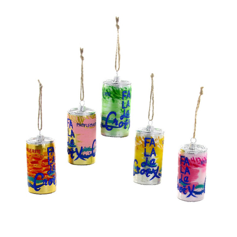 Fa La La Croix Glass Holiday Ornament