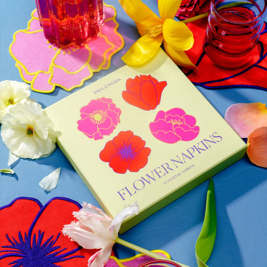 Flower Cocktail Napkins (Set of 4)