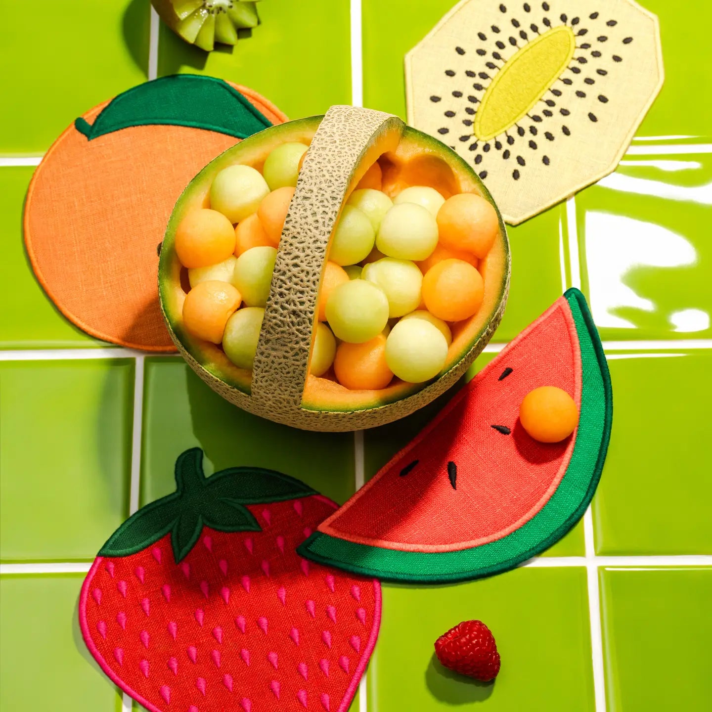 Fruit Salad Cocktail Napkins (Set of 4)