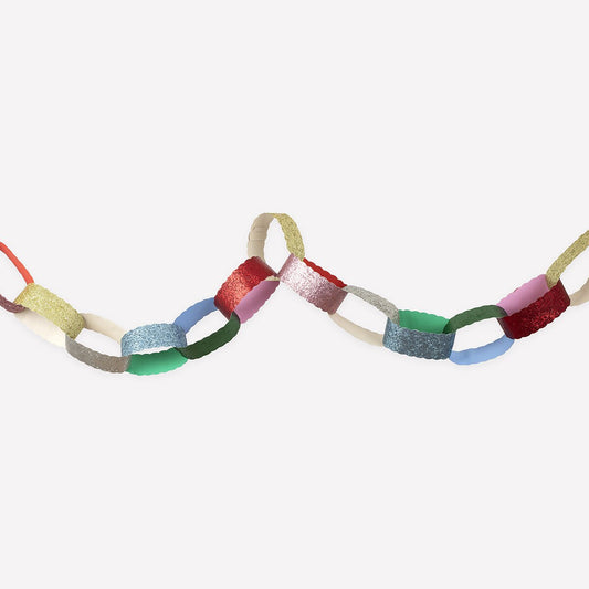 GIANT Glitter 13' Paper Chain Garland