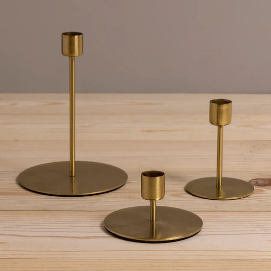 Gold Metal Simple Taper Candlestick