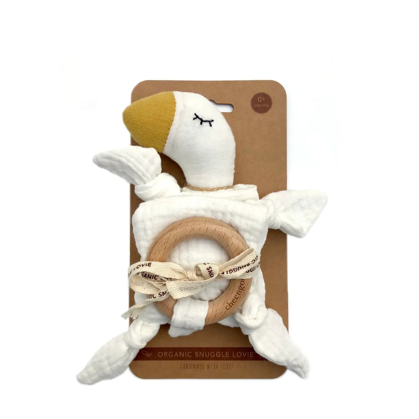 Organic Snuggle Lovie Baby Blanket and Teether