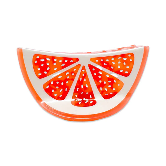 Grapefruit Slice 4" Hair Clip