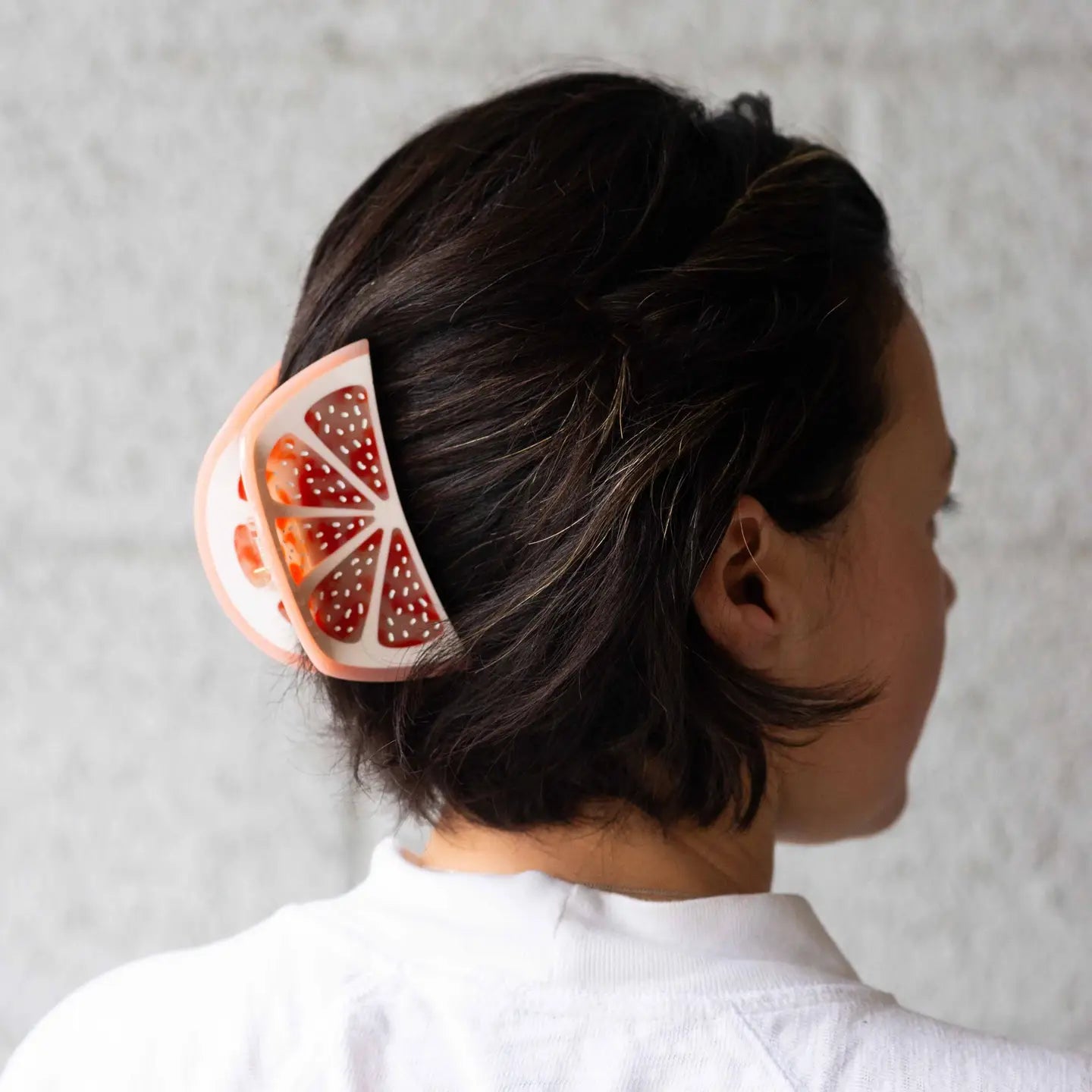 Grapefruit Slice 4" Hair Clip
