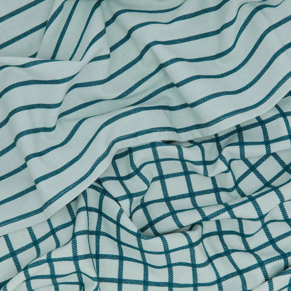 Yarn Dyed Grid & Stripe Dish Towel (Set of 2)