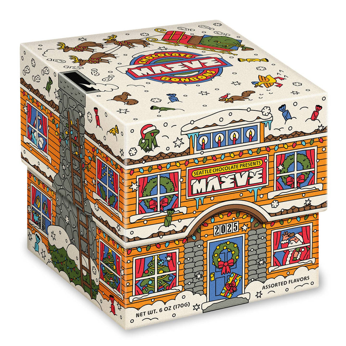 Holiday Bungalow Chocolate Bonbon Box