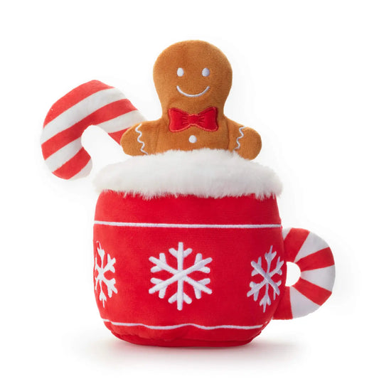 Holiday Hot Cocoa Interactive Plush Dog Toy