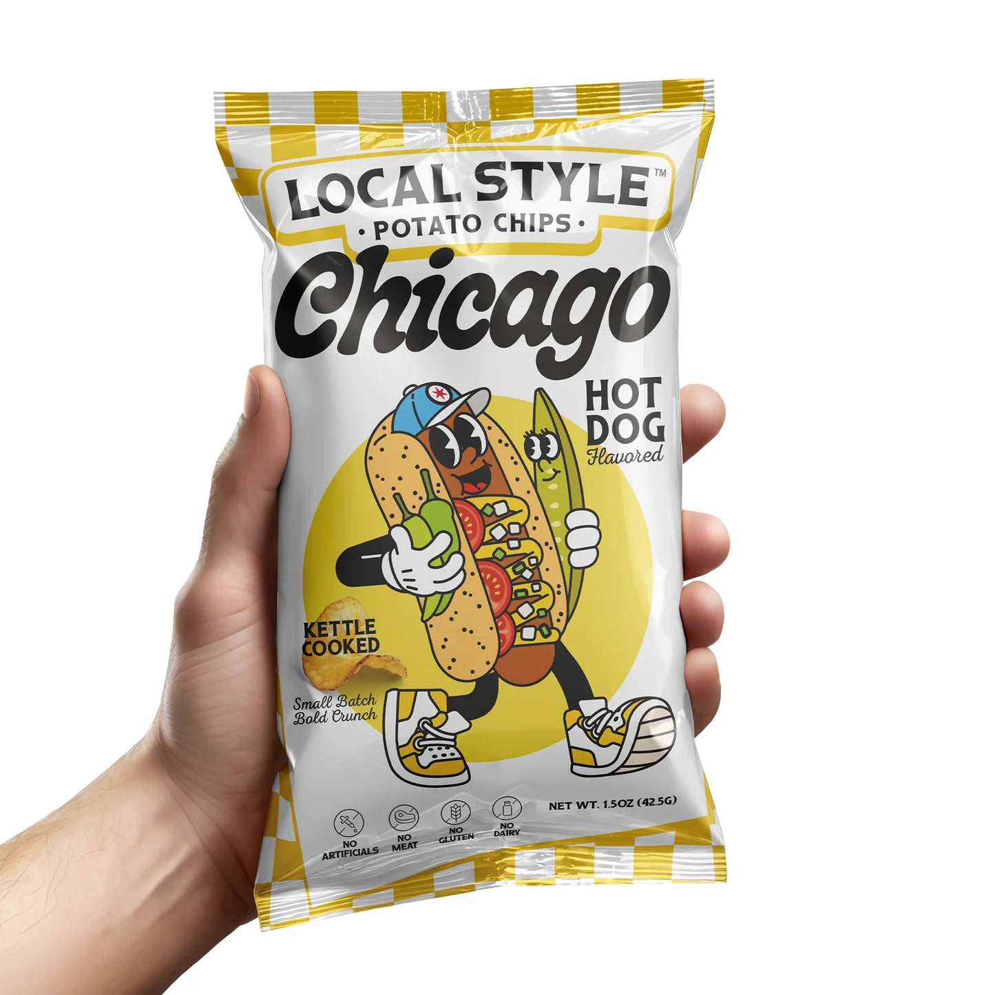 Chicago Style Hot Dog Local Style Potato Chips