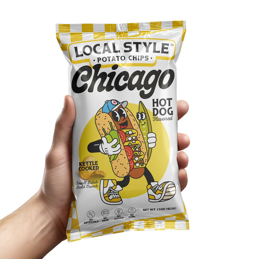 Chicago Style Hot Dog Local Style Potato Chips