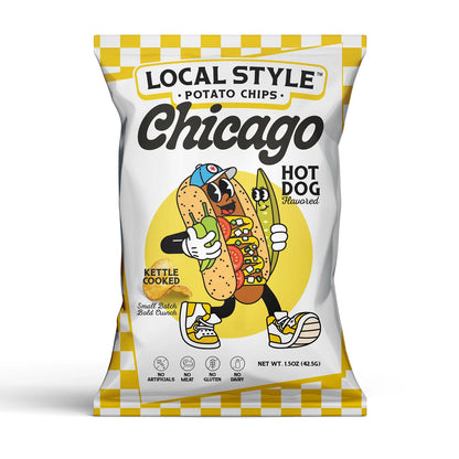Chicago Style Hot Dog Local Style Potato Chips