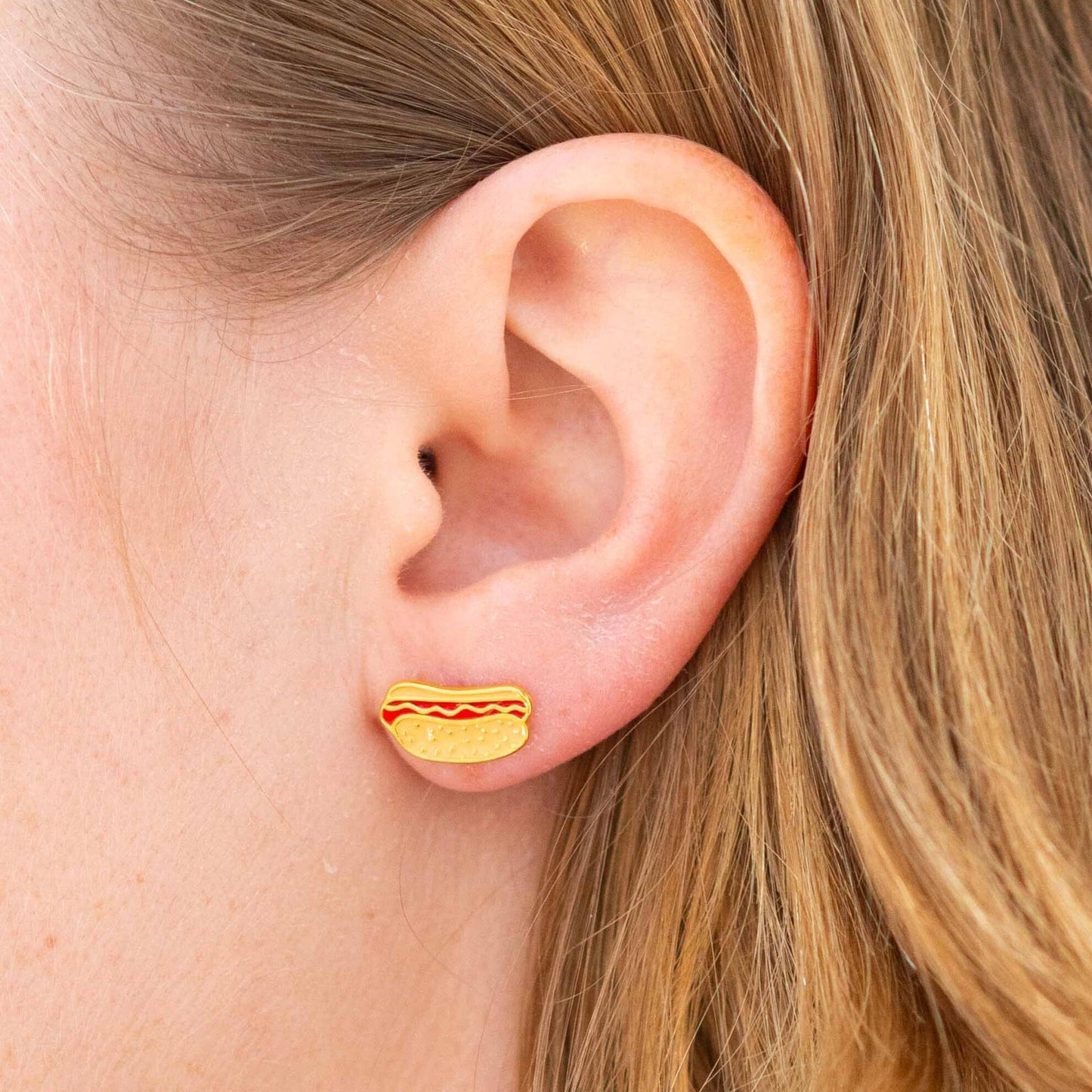 Hot Dog Stud Earrings
