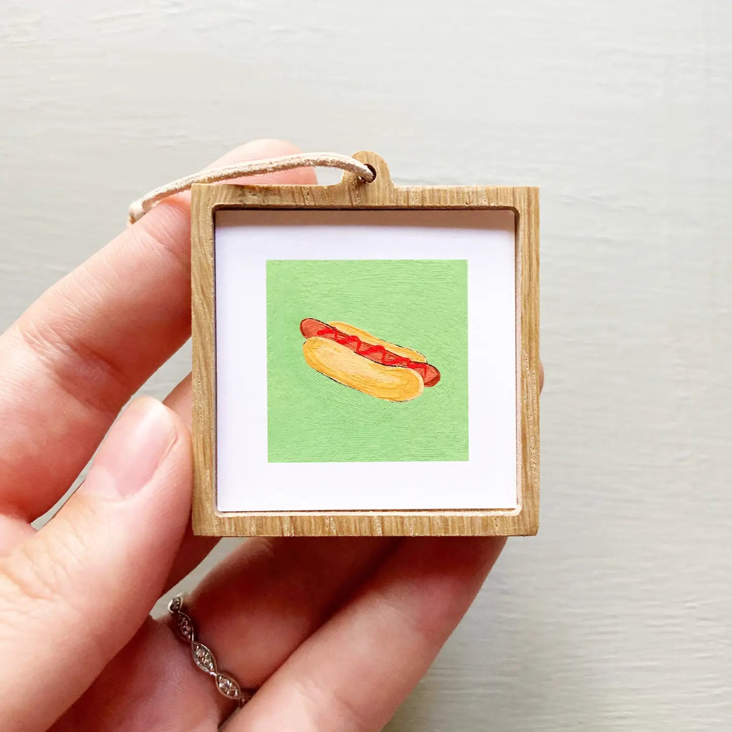 Hot Dog Mini 1" Framed Art Print