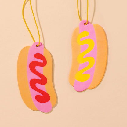 Hot Dog Themed Pink Lemonade Scented Air Freshener