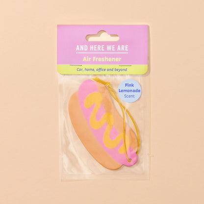 Hot Dog Themed Pink Lemonade Scented Air Freshener