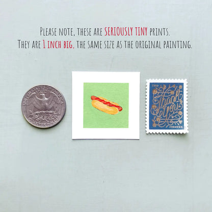 Hot Dog Mini 1" Framed Art Print