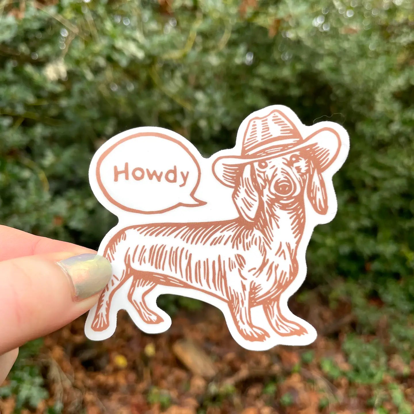 Cowboy Dachsund Sticker