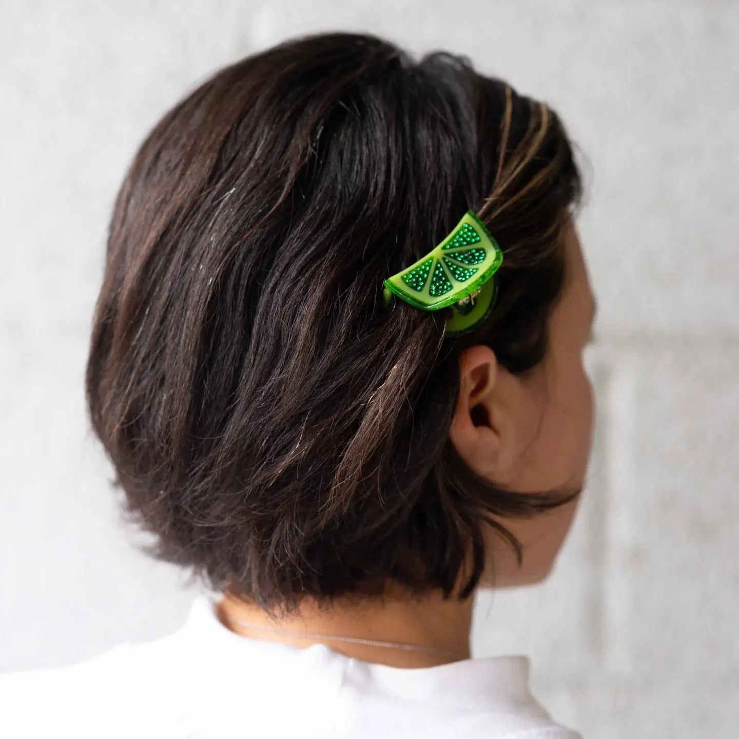 Mini Lime Slice 2" Hair Clip