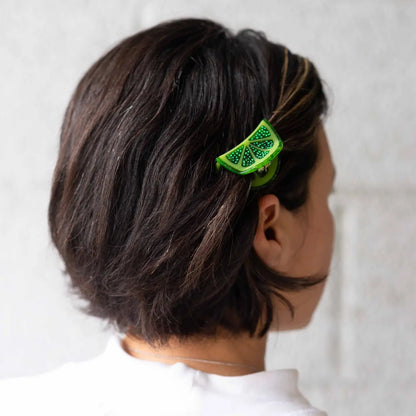 Mini Lime Slice 2" Hair Clip