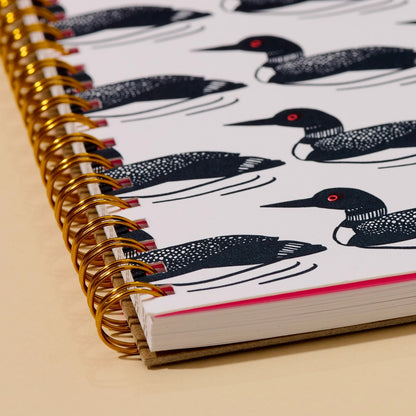 Loon Spiral Bound Letterpress Notebook