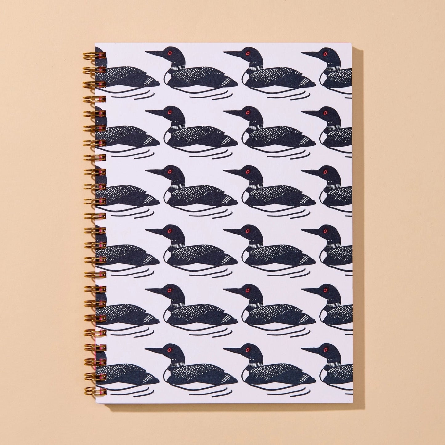 Loon Spiral Bound Letterpress Notebook