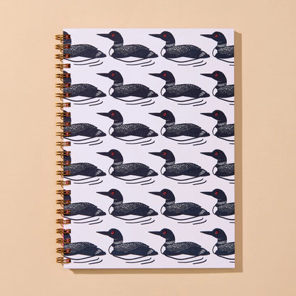 Loon Spiral Bound Letterpress Notebook