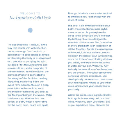 Luxurious Bath Deck: 50 Cards for Relaxing & Rejuvenating Bathing Rituals