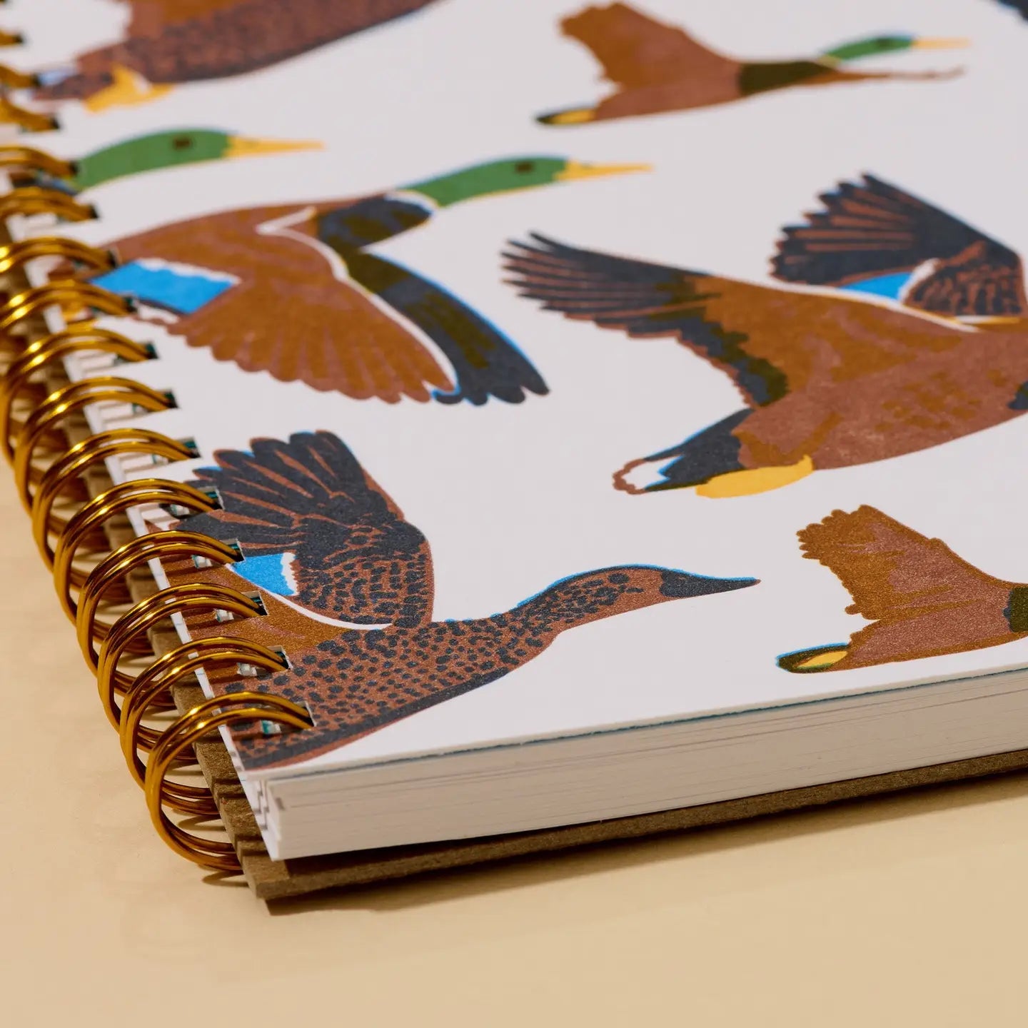 Mallard Duck Spiral Bound Letterpress Notebook