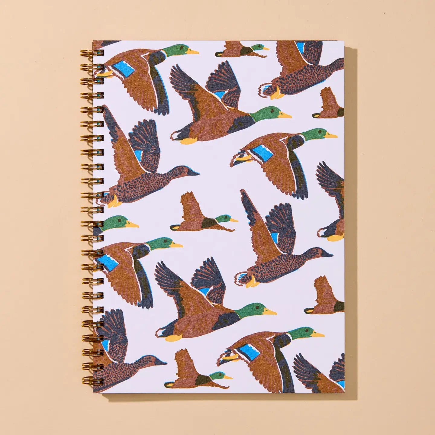 Mallard Duck Spiral Bound Letterpress Notebook