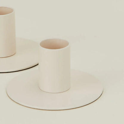 Essential Metal Taper Candle Holders (Set of 2)