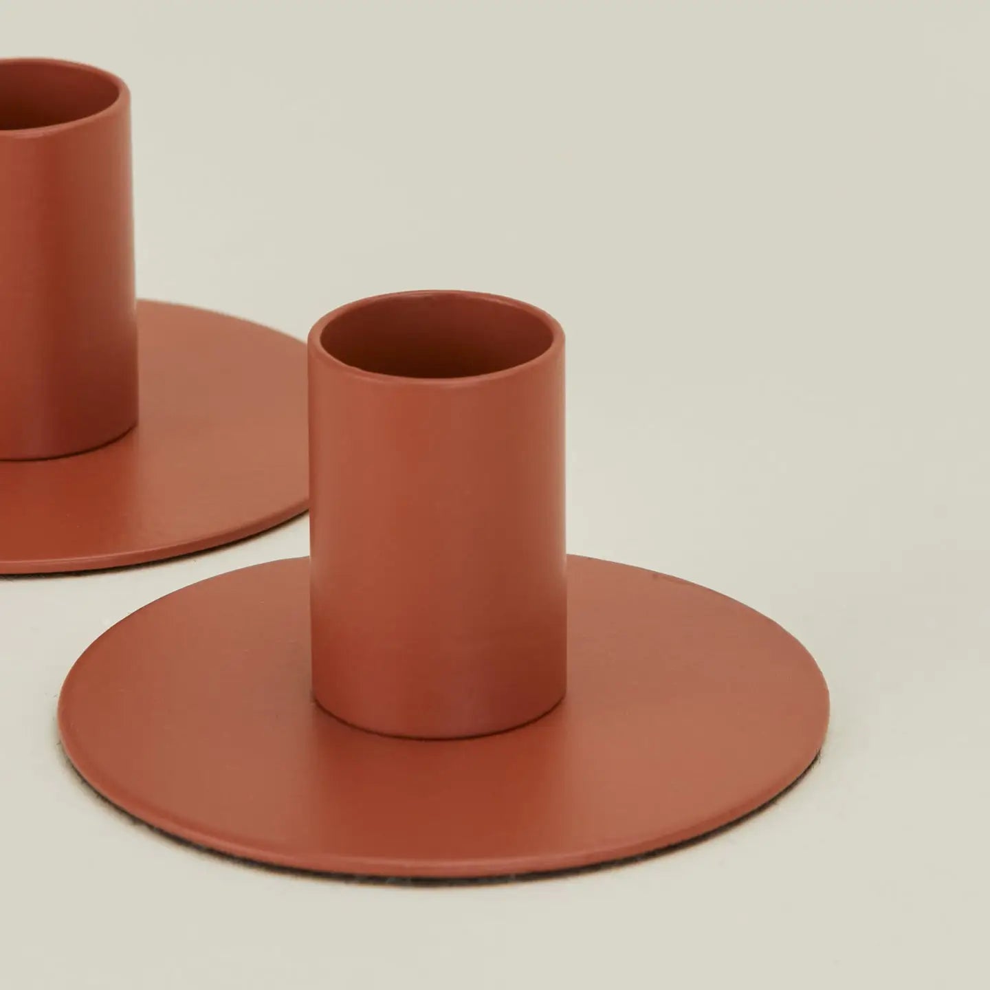 Essential Metal Taper Candle Holders (Set of 2)