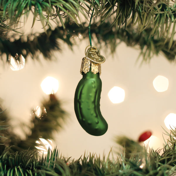 Mini Pickle Glass Ornament