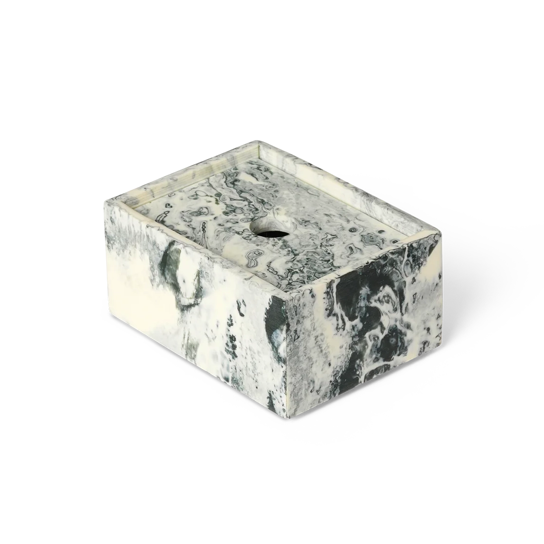 Mist Marbled Resin 4" Storage Box