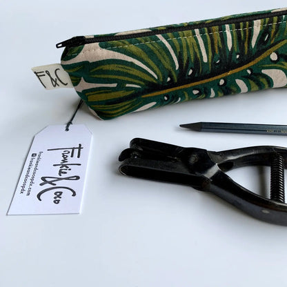 Linen & Cotton Zippered Pencil Case