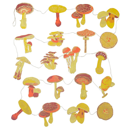 Mushroom 9' Screenprinted Paper Garland