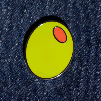 Olive Enamel Pin