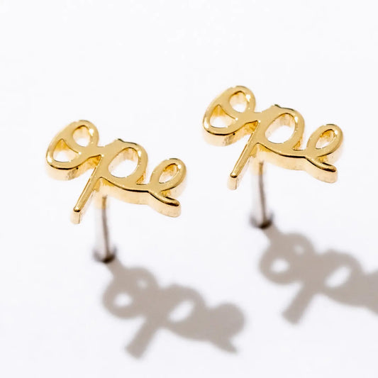 Ope 14k Gold Plated Stud Earrings