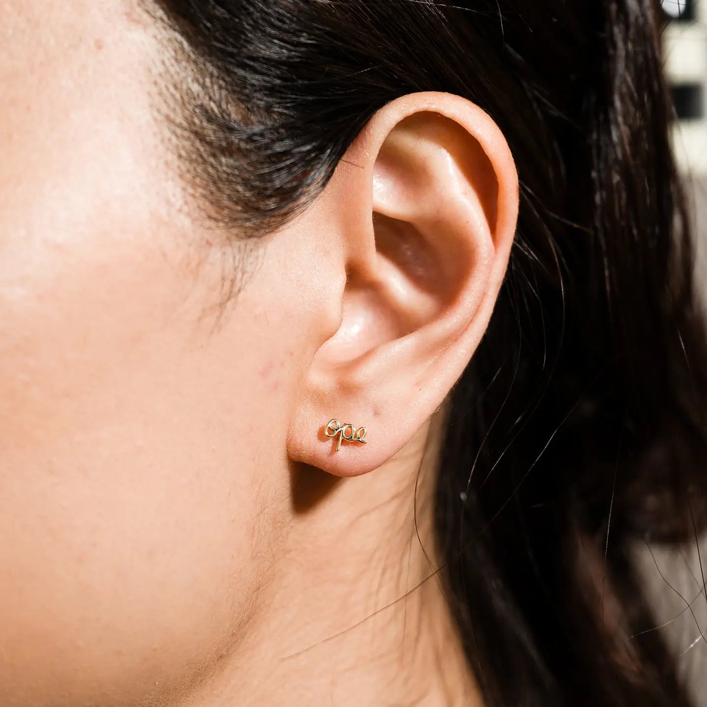 Ope 14k Gold Plated Stud Earrings