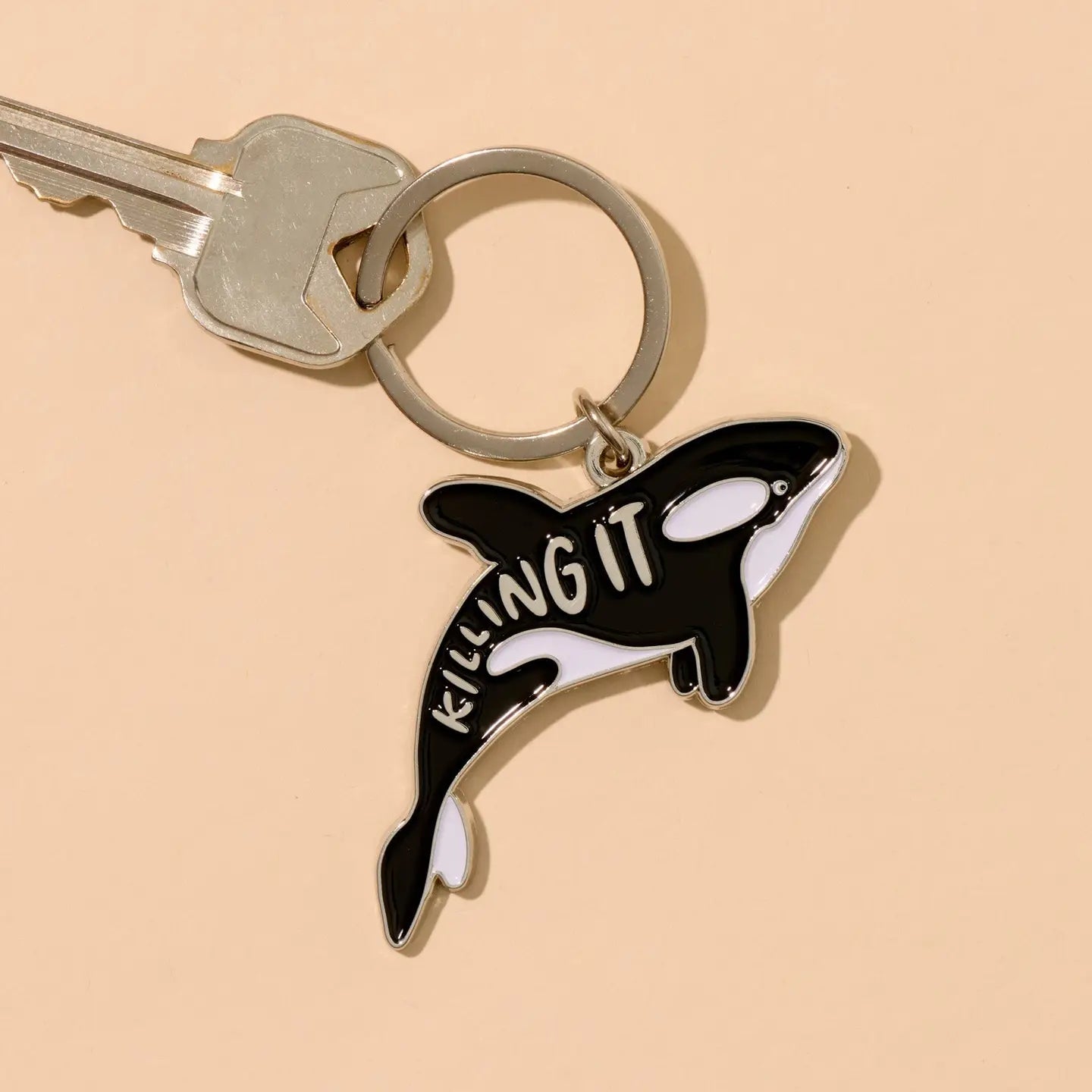 Killing It Orca Whale Enamel Keychain