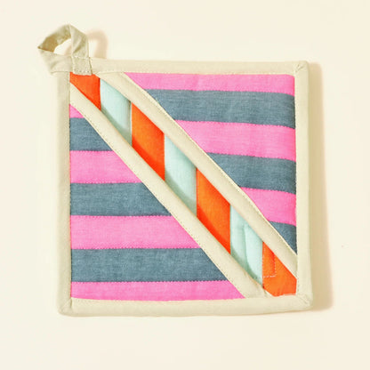 House Stripe Pocket Pot Holder