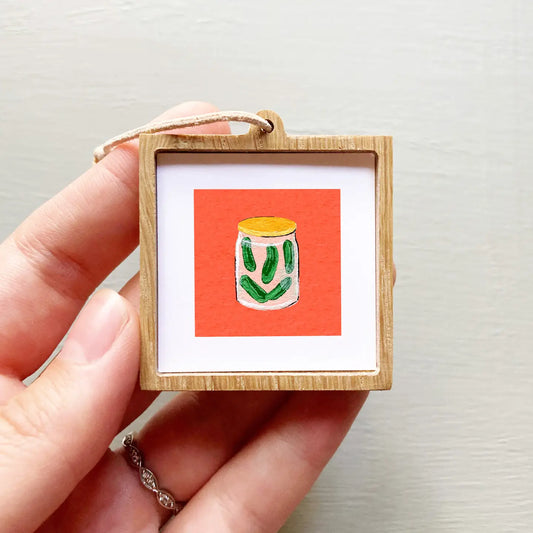 Pickle Jar Mini 1" Framed Art Print