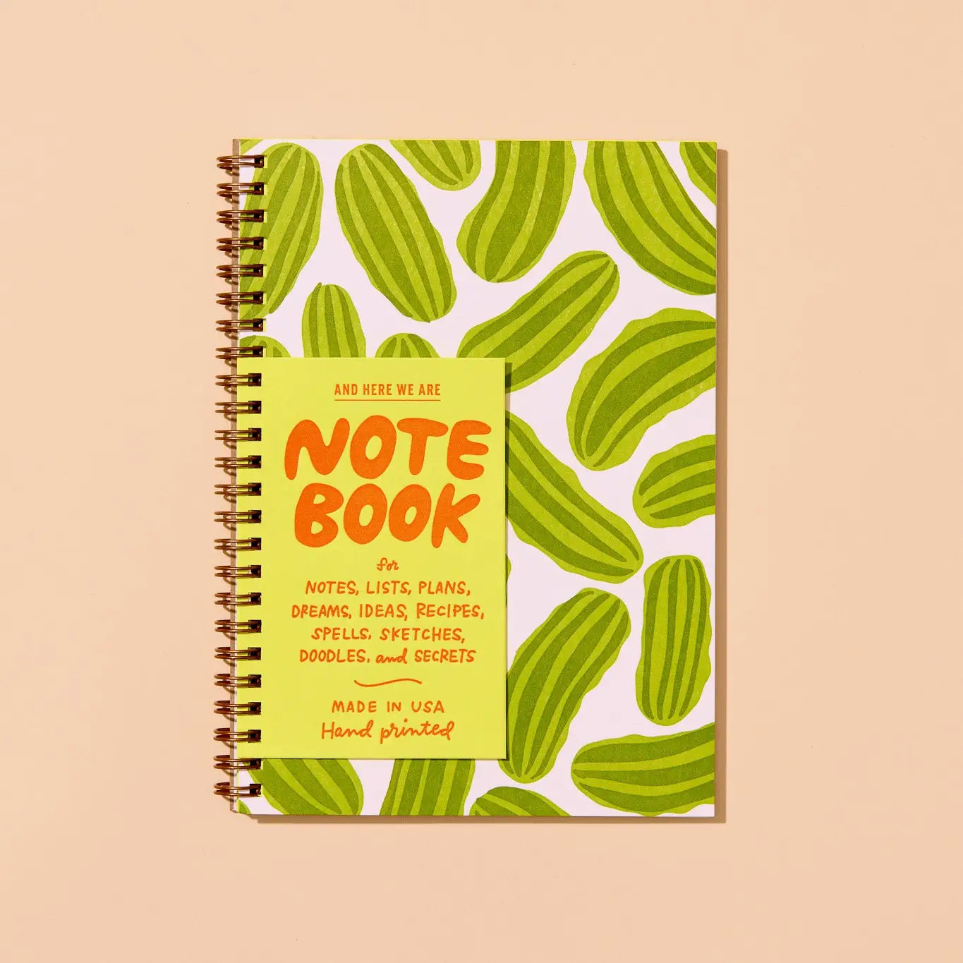 Pickles Spiral Bound Letterpress Notebook