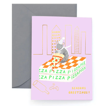 Pizza Rat Seasons Greetings Holiday Card