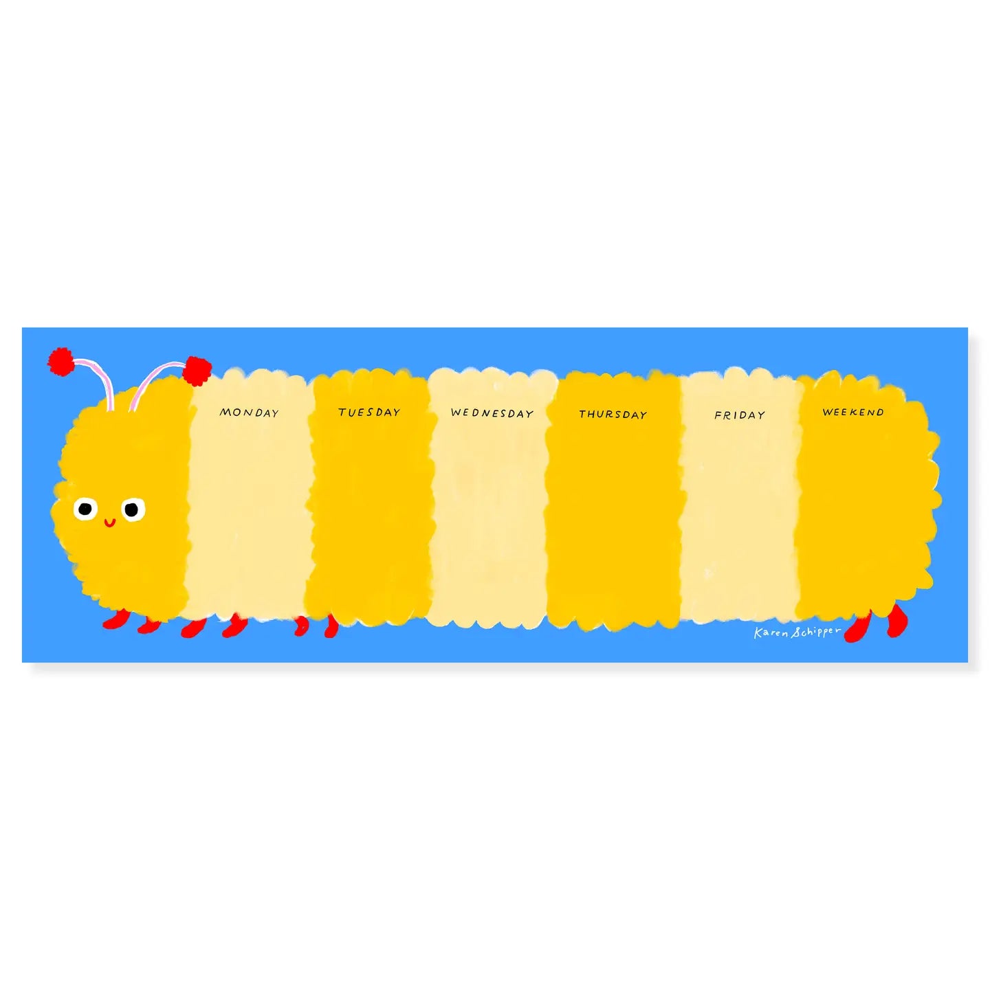 Collin Caterpillar Weekly Desk Planner Notepad