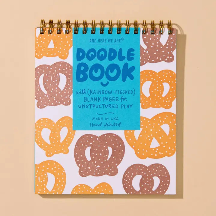 Pretzel Letterpress Spiral Bound Doodle Book