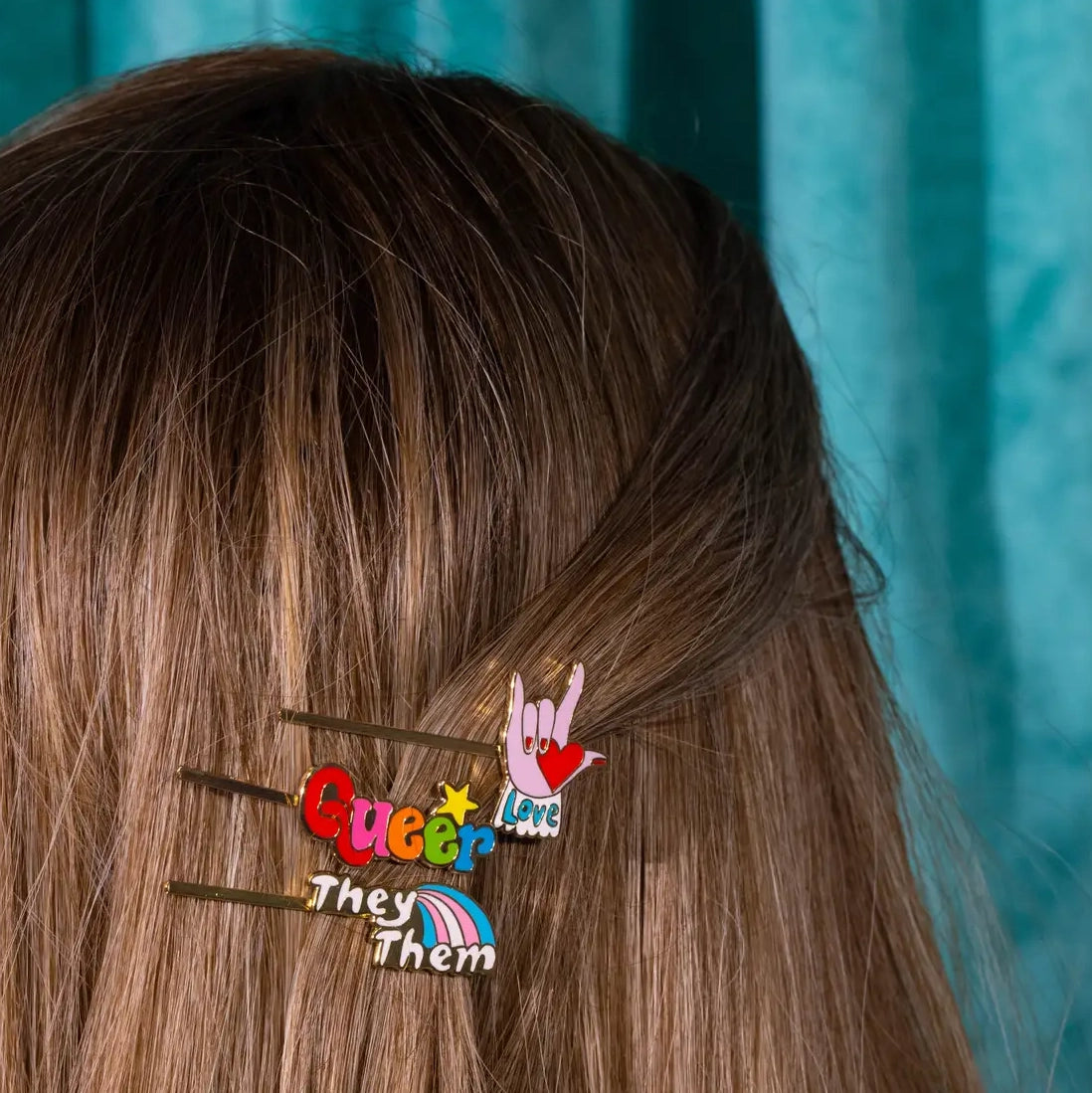 Queer Rainbow Hair Pin
