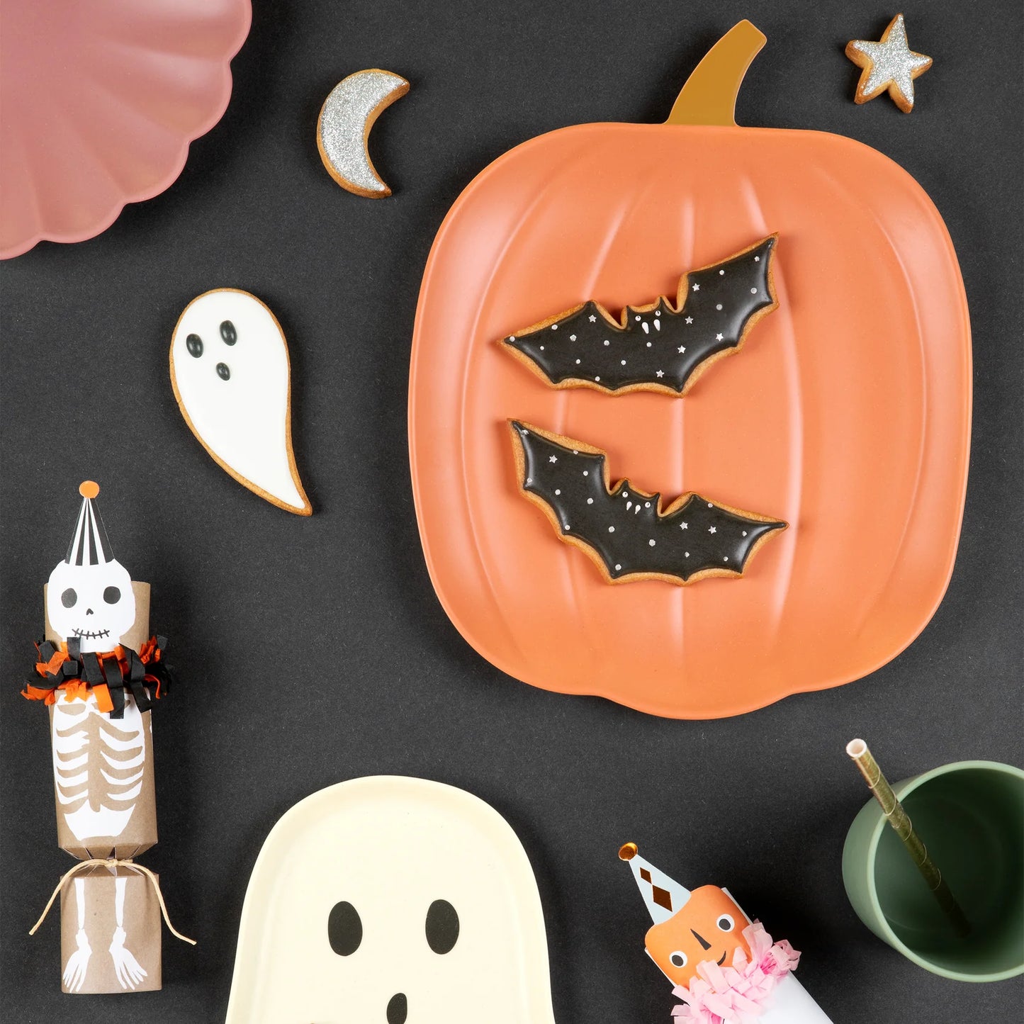 Reusable Bamboo Autumn Pumpkin Fall Plate