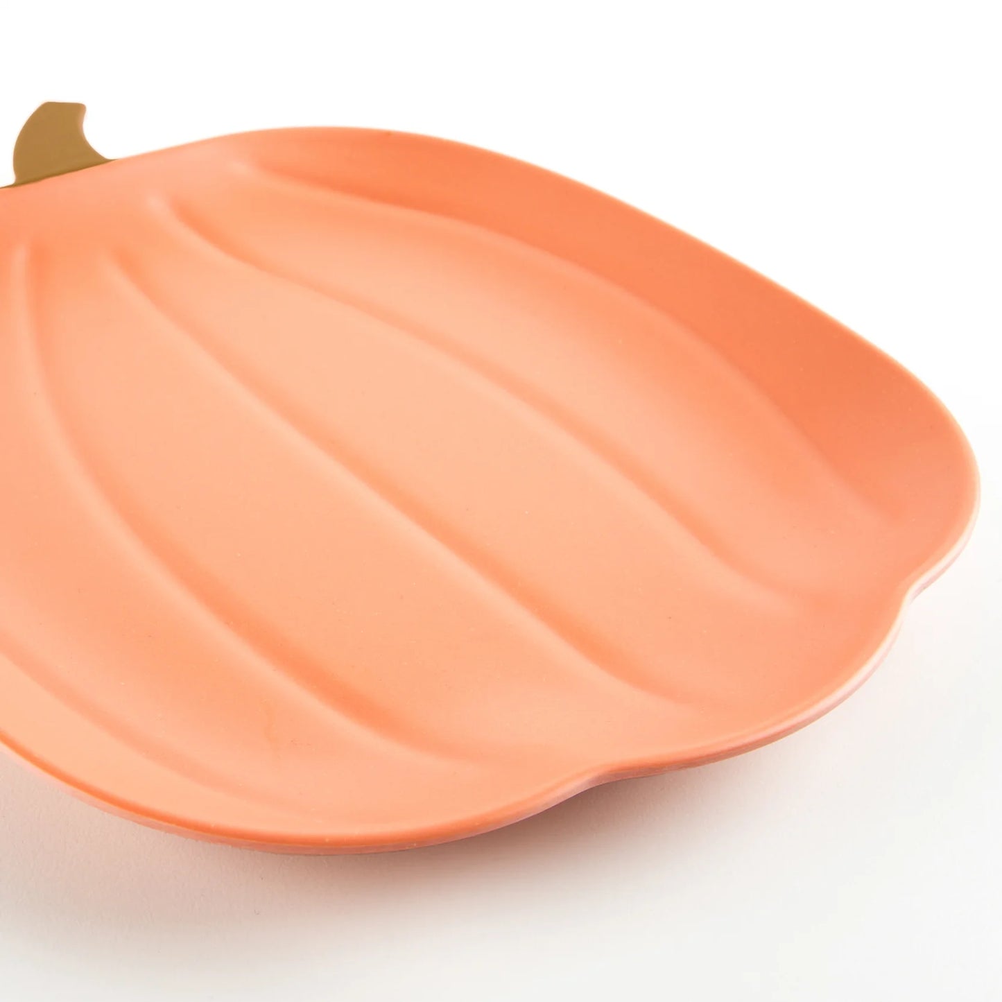 Reusable Bamboo Autumn Pumpkin Fall Plate